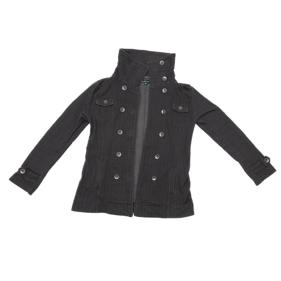 Ezekiel button up herringbone coat with detachable hood - Picture 3 of 5